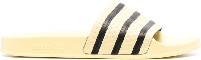 Adidas slip-on stripe-detail slides Grey
