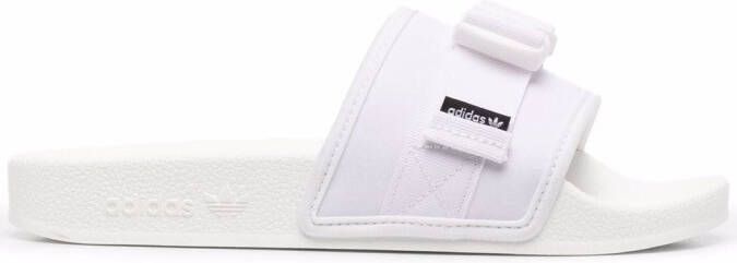 Adidas Adilette logo-strap slides White