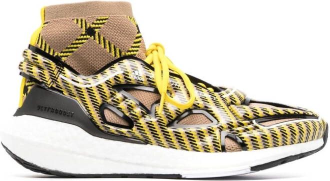 Adidas by Stella McCartney all-over graphic-print sock sneakers Yellow
