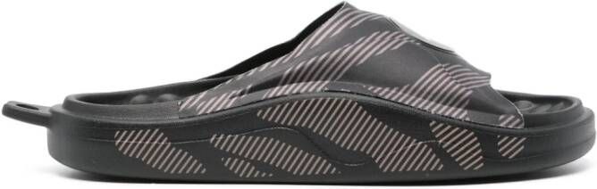 Adidas by Stella McCartney logo-debossed slides Black