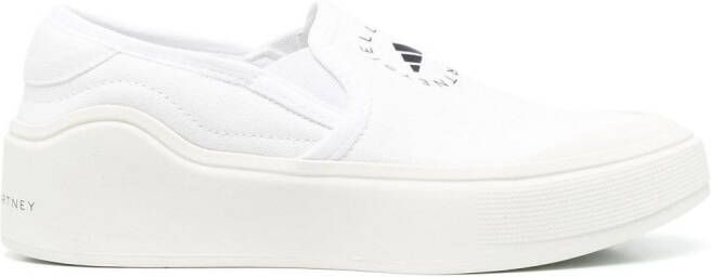 Adidas by Stella McCartney logo-print slip-on sneakers White