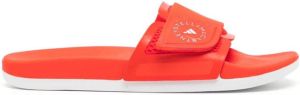 Adidas by Stella McCartney logo-strap pool slides Orange
