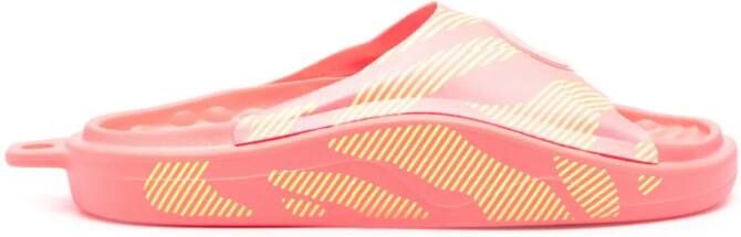 Adidas by Stella McCartney striped pool slides Pink