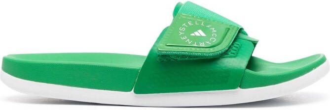 Adidas by Stella McCartney touch-strap slides Green