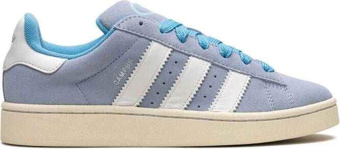 Adidas calf-leather round-toe sneakers Blue