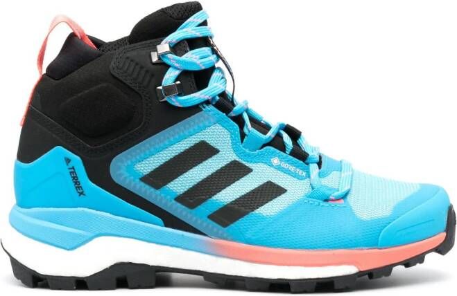 Adidas colour-block panelled high-top sneakers Blue