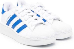 Adidas Kids Superstar 3-Striped leather sneakers White