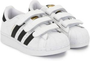 Adidas Kids Superstar touch-strap sneakers White
