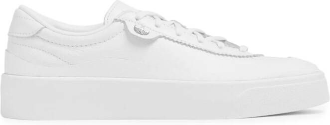 adidas lace-up leather sneakers White