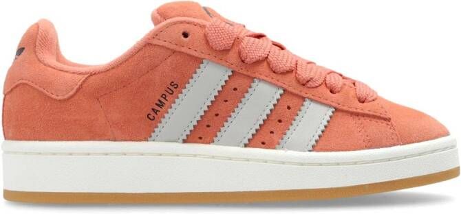 Adidas lace-up suede sneakers Orange