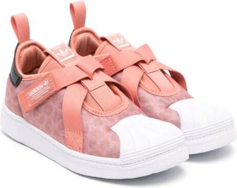 Adidas leopard-print touch-strap sneakers Pink