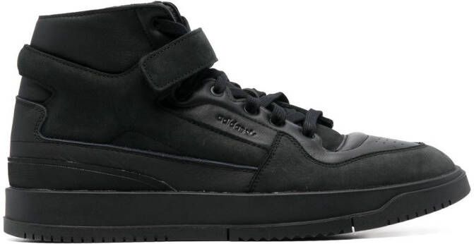 Adidas logo-embossed high-top sneakers Black