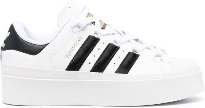 adidas logo-patch lace-up sneakers White