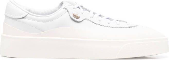 Adidas round-toe leather sneakers Neutrals