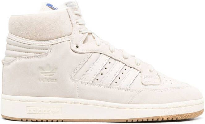 Adidas panelled high-top sneakers Neutrals