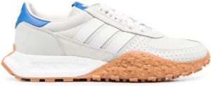 Adidas cut-out detail leather sneakers White