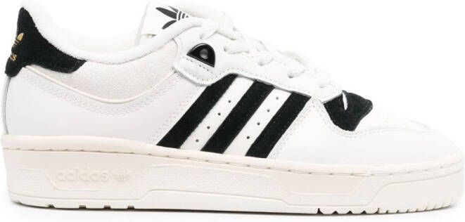 adidas round-toe lace-up sneakers White