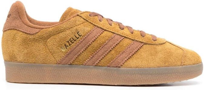 adidas side-stripe lace-up sneakers Brown