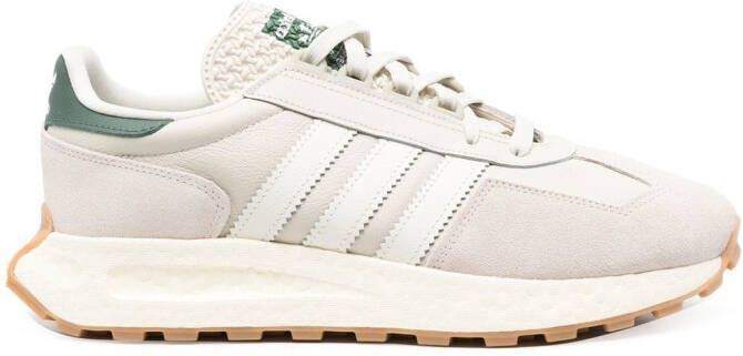 adidas side-stripe lace-up sneakers Neutrals