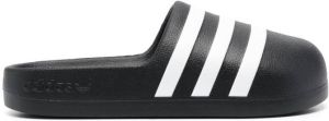 Adidas striped rubber slides Black