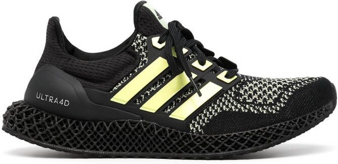 Adidas Ultra 4D "Core Black Almost Lime Silver" sneakers