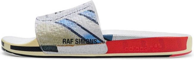 Adidas x Raf Simons Detroit Runner contrast sole low-top cotton sneakers Black