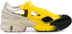 Adidas x Raf Simons Detroit Runner contrast sole low-top cotton sneakers CBLACK SILVMT SSLIME