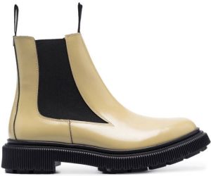 Adieu Paris two-tone leather Chelsea boots Green