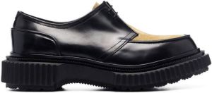 Adieu Paris two-tone leather Derby shoes Black