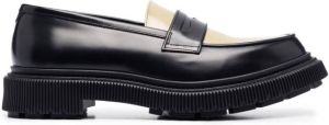 Adieu Paris two-tone leather Penny loafers Black
