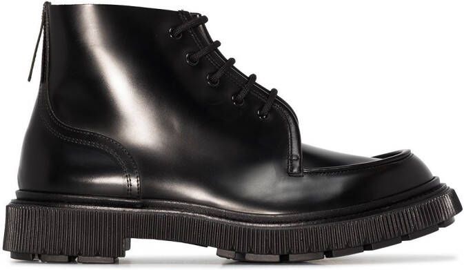 Adieu Paris Typ 165 leather military boots Black