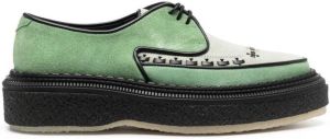 Adieu Paris Type 101 Derby creeper lace-up shoes Green