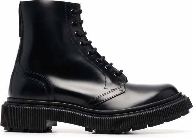 Adieu Paris Type 165 leather ankle boots Black