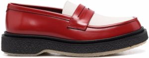 Adieu Paris Type 5 leather penny loafers Red