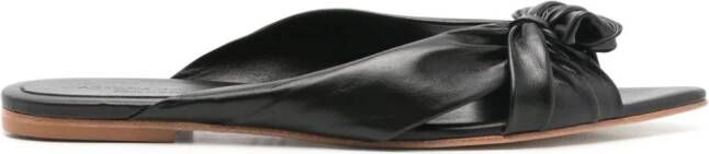 Adriana Degreas knot-detailing pointed-toe mules Black