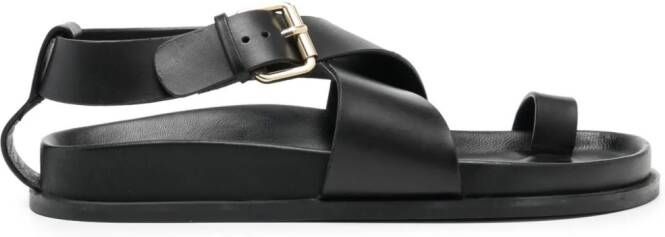 A.EMERY Dula buckle-fastening leather sandals Black