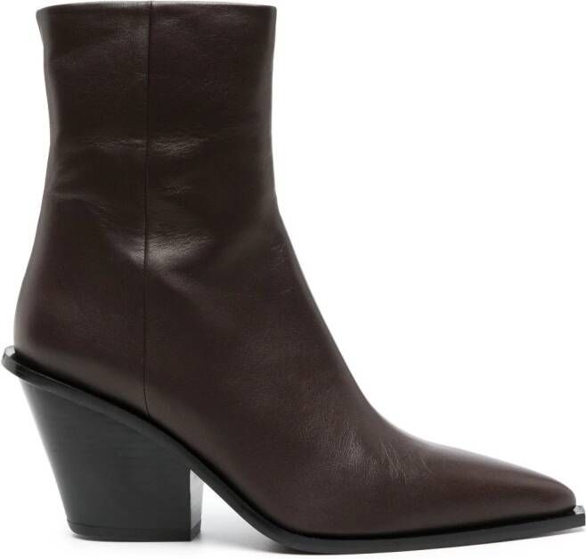 A.EMERY Odin 85mm leather ankle boots Brown