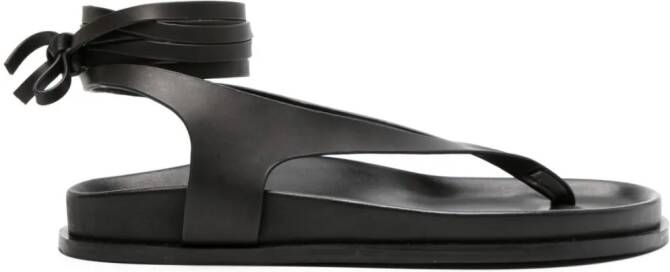 A.EMERY Shel leather sandals Black