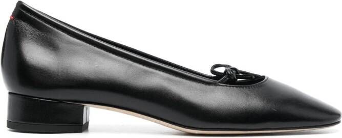 Aeyde 25mm bow-detailing leather pumps Black