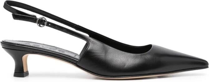 Aeyde 50mm pointed-toe leather pumps Black