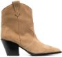 Aeyde 75mm suede western boots Brown - Thumbnail 1