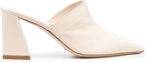 Aeyde 80mm slip-on leather mules Neutrals