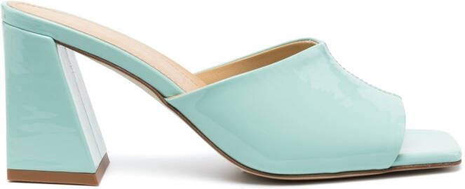 Aeyde 85mm open-toe mules Green
