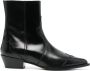 Aeyde Alby 30mm pointed-toe leather boots Black - Thumbnail 1