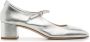 Aeyde Aline 45mm metallic leather pumps Silver - Thumbnail 1