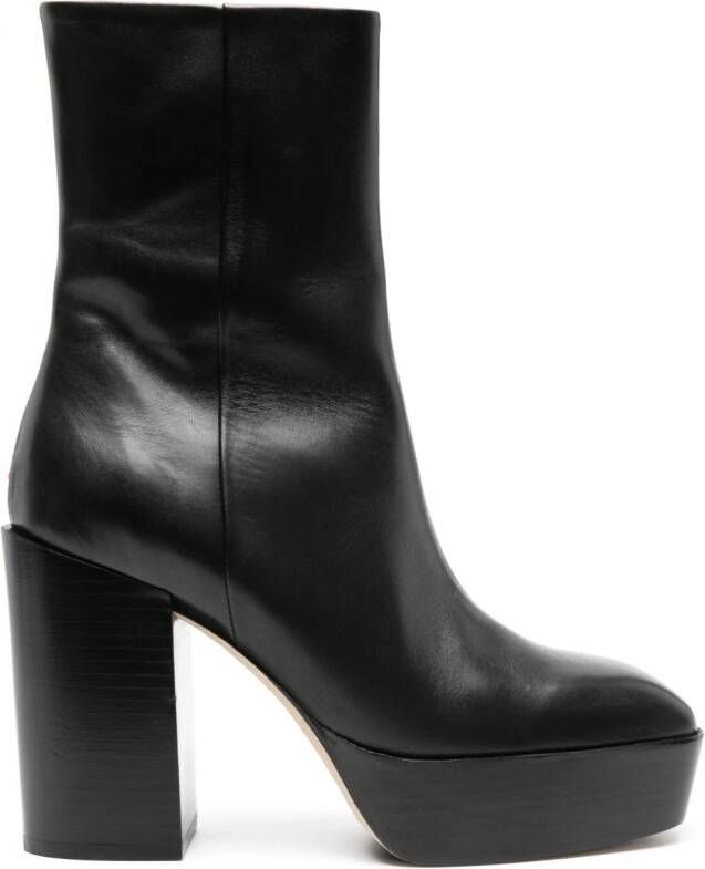 Aeyde Berlin 110mm leather ankle boot Black