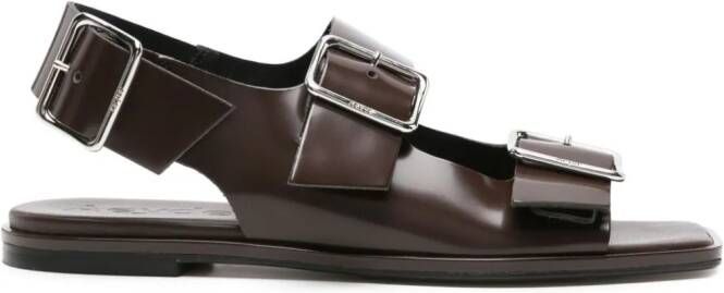 Aeyde buckle-straps leather sandals Brown