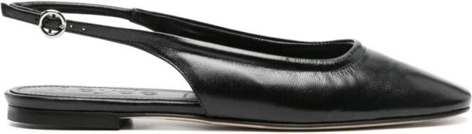 Aeyde Dani leather ballerina shoes Black