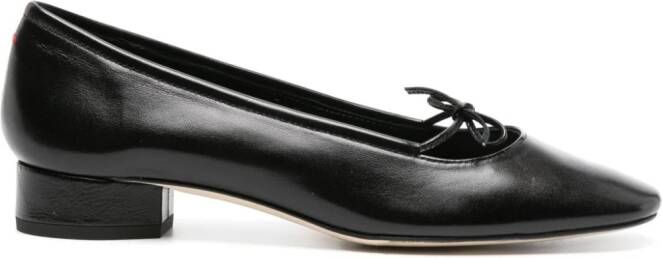 Aeyde Darya stacked-sole ballerina shoes Black