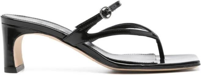 Aeyde Giselle 55mm leather mules Black